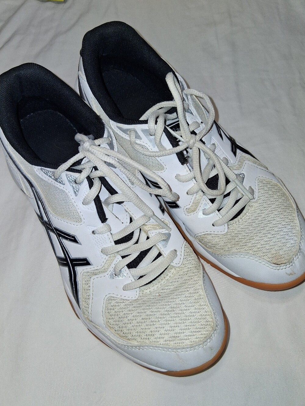 Asics Gel-Rocket White Black Court Shoes Women's 8.5 Sporty Athleisure Active - Picture 14 of 14